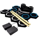 RockJam Roll Up Drum Kit with Bluetooth and Built-in Rechargeable Battery