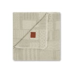 Patch Artwork Recycled Cotton/Wool Blanket Lt Gray/Off White, 140x200, Lexington