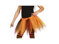 Orange Och Svart Tyllkjol Med Glitter, Barn