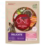 PURINA ONE Mini Delicate Lax & ris - Ekonomipack: 5 x 800 g