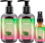 Hair Growth Shampoo and Conditioner Sets w/Heat Protectant Spray,Rosemary Oil &