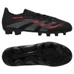adidas Predator League MG Stealth Victory - Svart/Grå/Lucid Red Barn, storlek 36