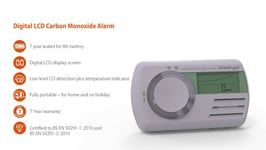 7 Year Digital Display Carbon Monoxide (co) Detector Alarm - Fireangel Co-9d
