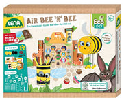Lena 42832 Eco Air Bee'n'Bee Kit de bricolage avec abeille, porte-stylo et hôtel à insectes composé de feuilles de papier pour articles ménagers, kit de colle pour garçons et filles, loisirs créatifs