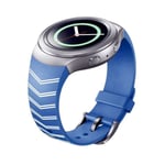 Samsung Silikon Klockarmband För Galaxy Gear S2- Vit/blå