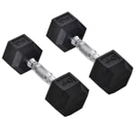 Hexagon Hantlar Set 2x4 kg Svart Gummi