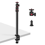 NEEWER Extendable Camera Desk Mount with 1/4" Ball Head, 17”-40” Adjustable Table Light Stand with 1/4" Screw Adapter and C Clamp for DSLR Camera, Ring Light, Live Stream, Vlog, Max Load: 6.6lb/3kg