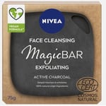 3 x 75g Nivea Face Cleansing Magic Bar Exfoliating Active Charcoal