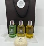 MOLTON BROWN Bushukan Eucalyptus Bath Indian Cress Hair 50ml Soap Gift Bag Set