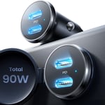90w Allume Cigare Usb C, Chargeur Allume Cigare Usb Rapide Prise Allume Cigare 12v Voiture Adaptateur Téléphone Portable Pour Automobile Pour Iphone 16 15 14 13 Pro Max Mini Plus Samsung S23 S24