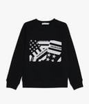 Kids Boys Calvin Klein Embroidered Flag Sweatshirt Crew Neck Jumper Size Age 10