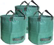 Lot De 3 * 272L Sacs De Jardin,Sacs De Déchets Jardin Résistants Sac À Déchets De Jardin Sac Déchet En Pp Robuste Lot De 3 Sacs À Déchets De Jardin Sacs Poubelle De Jardin(Lot De 3-272 L,Vert)