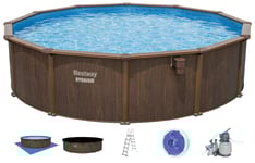 Bestway Hydrium 549 x 132 cm Runt Stålväggspool Set (2025 model)