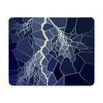 Lightning in The Night Sky in Stained Glass Window Rectangle Non Slip Rubber Mouse Pad Gaming Mousepad Mat for Office Home Woman Man Employee Boss Work