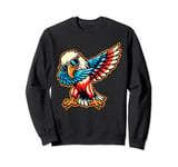 4th Of July Dabbing Bald Eagle Patriotic American Flag Sweatshirt