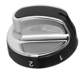 Knob for Stoves New World Hob Ring Cooker Silver Black 444442687
