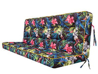 Coussin pour palette, extérieur, balancelle, banc de jardin, avec dossier. Imperméable et de qualité supérieure – L, largeur d'assise : 150 cm
