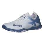 Kempa Wing Lite 2.0 Baskets Hommes Chaussures de Sport Chaussures de Sport Handball Jogging Outdoor Loisirs Shoes - léger et Respirant - Blanc/Bleu Classique - Taille 44.5 EU (10 UK)