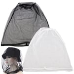 Skystuff 2Pcs Midge Head Net, Mosquito Face Net Nylon Head Net Mesh for Outdoor Hiking Camping Climbing and Walking