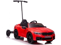 Lean Cars Batteribil BMW M5 med plattform for foreldre, rød, lakkert