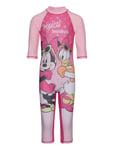 Overall Swimwear Uv Clothing Uv Suits Pink Minnie Mouse