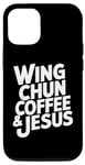 Coque pour iPhone 14 Pro Café Wing Chun et Jésus