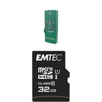 Pack Support de Stockage Rapide et Performant : Clé USB - 2.0 - Série Licence - Harry Potter Slytherin - 16 Go + Carte MicroSD - Gamme Elite Gold - avec Adaptateur Performance - Classe 10-32 GB