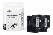 Tbtd-45013 Tape For Dymo Black On White 12Mm X 7M 2Pcs.