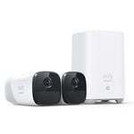 Eufy Security, Caméra de Surveillance WiFi Extérieure Domestique sans Fil, eufyCam 2 Pro 2 cams, Autonomie de 365j, HomeKit,