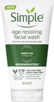 Simple Regeneration Age Resisting with green tea and prebiotic Facial Wash clean
