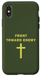 iPhone X/XS Front Toward Enemy – Christian Faith Military Cross of Jesus Case