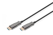 HDMI AOC hybrid-fiber connection cable, Type A M/M, 15m, UHD 4K@60Hz, gold, bl