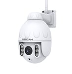 Foscam Caméra de Surveillance SD4 4MP Double Bande WiFi PTZ Dôme avec Zoom Optique 4X et Vision Nocturne jusqu'à 50 mètres - Détecte Les Personnes, Les mouvements et Les bruits