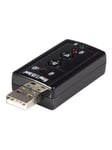 StarTech.com Virtuella 7,1 USB Stereo Audio Adapter externt ljudkort