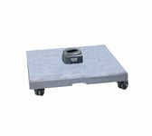 Hyde luxe parasollfot med hjul 100 kg - matt grey granit