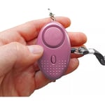 Alarme personnelle compacte anti-agression vol chien sos - sirène 140 dB / lampe de poche - Rose / Violette