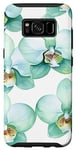 Coque pour Galaxy S8 Orchidée à motif floral - Orchidée verte menthe