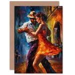 Salsa Street Dance Theatre Anniversary Valentines Day Love Blank Greeting Card