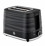 Swan 2 Slice Symphony Toaster 930W High Gloss and Matt Finish Toaster - Black