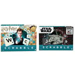 Scrabble Harry Potter Board Game, Crossword Strategy Game for Kids and Adults, DPR77 & Scrabble Star Wars Edition Family Board Game with Galaxy Cards & Spacecraft Mover Pieces, GYM75