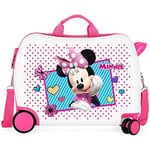 Disney Enjoy Minnie Icon Pink Kids Rolling Suitcase 50x38x20 cm Rigid ABS Combination lock 34 Litre 2.3 Kg 4 Wheels Hand Luggage