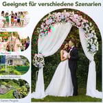 Rose Arch Arch Metal Garden Arch för klätterväxter & rosor Spaljé Country House Style 167 x 37 x 240 cm Vit