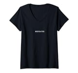 Womens BEEFEATER English word Apparel V-Neck T-Shirt