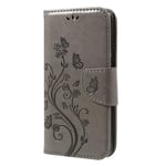 Samsung Galaxy S8 Mobilfodral med fjärilar, Grå