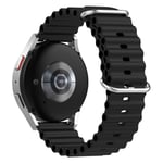 Myk silikon Smartwatch-klokkerem for Polar Ignite/Ignite2/Galaxy Watch 5, etc - Svart