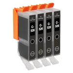 4 Black (CLI) Ink Cartridges for Canon PIXMA MG5250 MG5300 MG5320 MG5350 MG6150