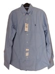 Polo Ralph Lauren Shirt With Check Slim Fit Blue Slate/Navy Size M DH007 DD 02