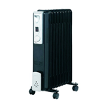 Electric Heater Oil Filled Radiator Home Office Portable Thermostat 2000W Black