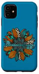 iPhone 11 Sunflower Western Turquoise Case