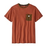 Patagonia Shop Sticker Pocket Responsibili-Tee - T-shirt Henna Brown XL